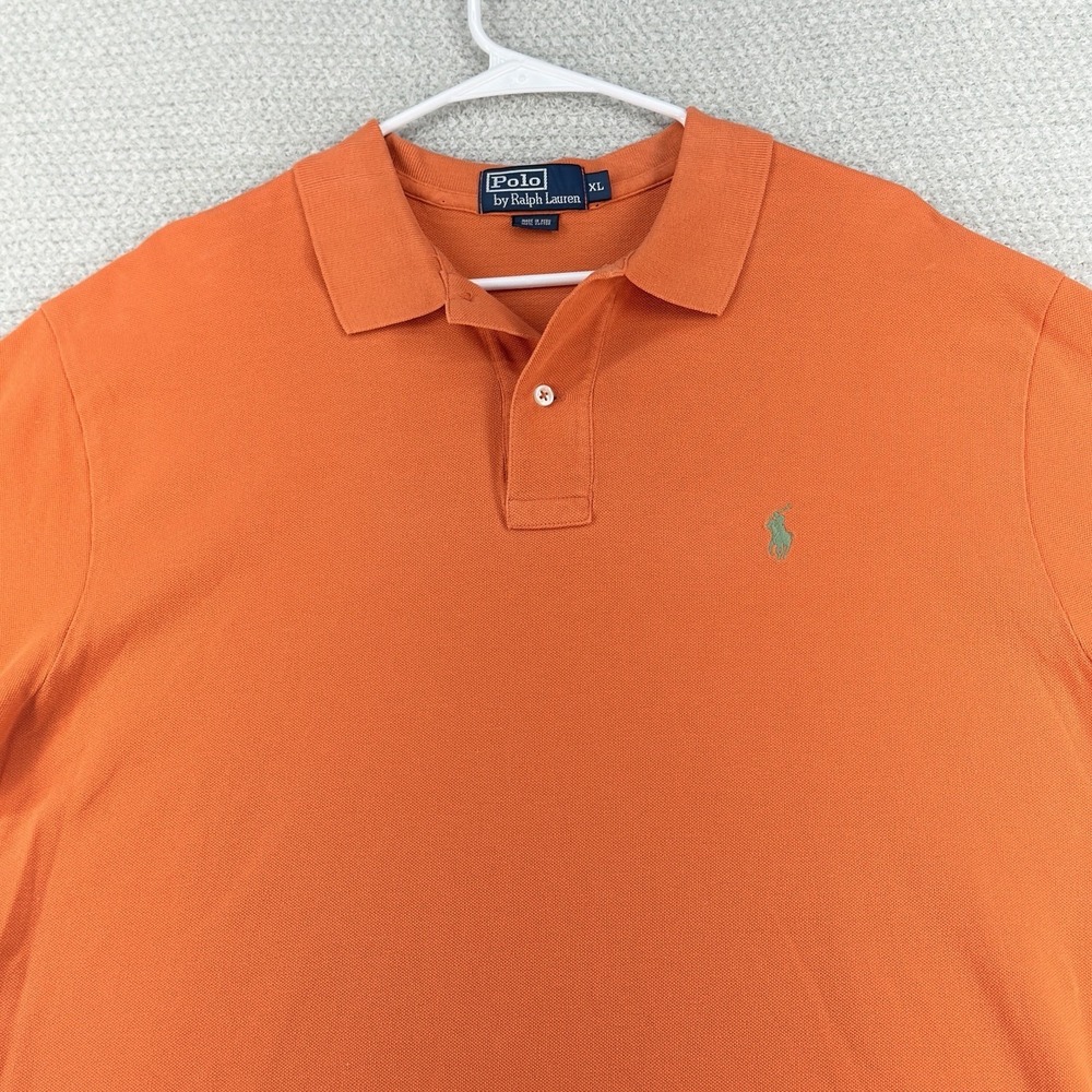 Polo Ralph Lauren Polo Shirt Mens XL Orange Short Sleeve Preppy Designer Casual - Picture 2 of 13